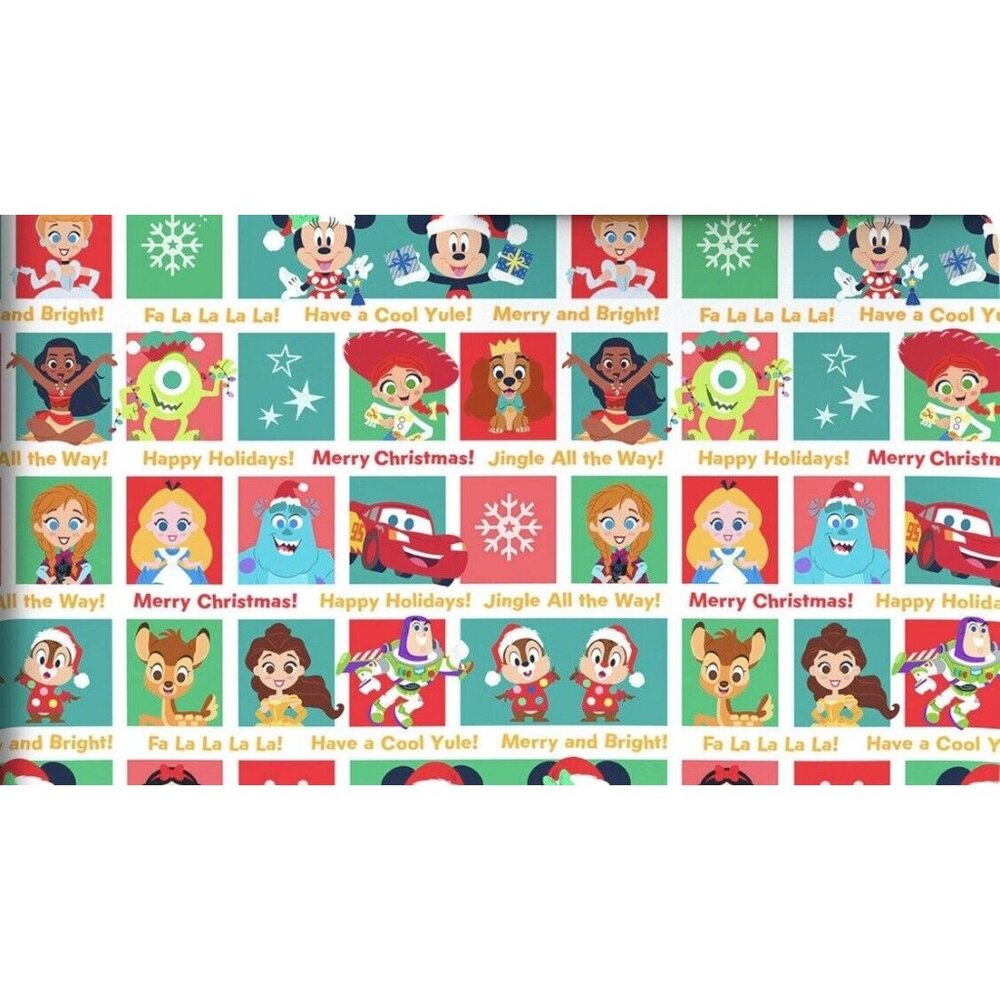 Hallmark Wrapping Paper Disney 100 Years Of Wonder Jumbo Roll Christmas 70 sq ft